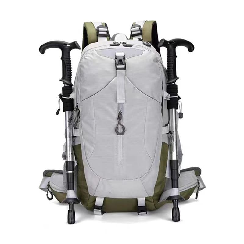 Mochila Trekking Cargueira 40L Impermeavel Mochila De Trilha Para Aventuras Ao Ar Livre Robusta E Durável(Cinza)