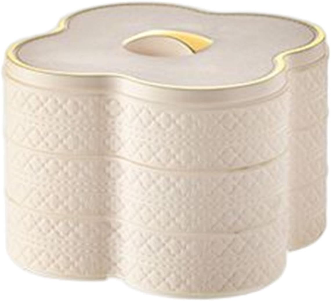 Dried Fruit Storage Tray Snack Storage Container Fruit Plate Food Container Living Room Decor Party Serving Platter for Candy Cookies, White/318