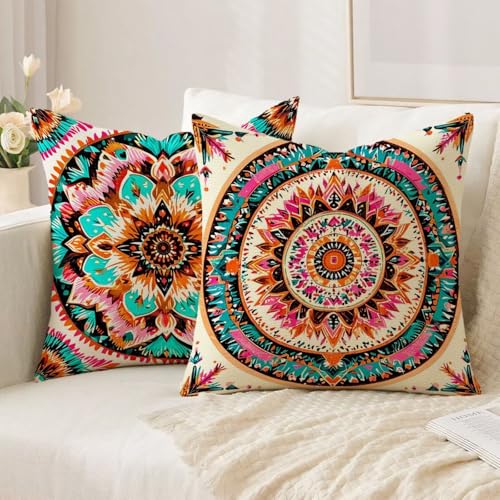 Housse de coussin 65x65 imperméable contre les taches taie rose - 3