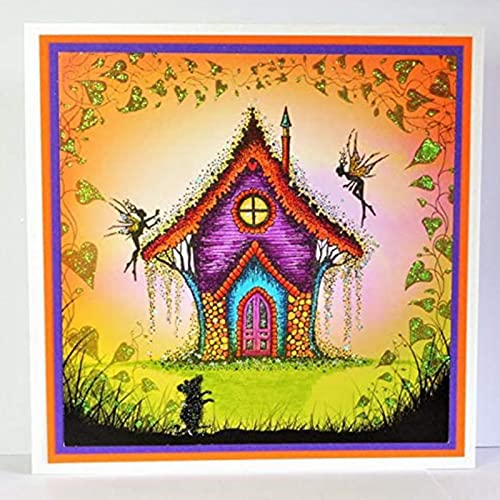 16Pcs Stamps Jungle Fairy Girl Mermaid Forest Cabin Clear Stamps For Card Making Scrapbooking Paper Crafts Handmade Embossing Stencil Photo Album Decor Template Diy Seal #TOP4