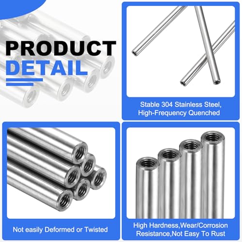 Tige de guidage linéaire 8mm x 500mm en acier inoxydable creux pour machine CNC et imprimante 3D