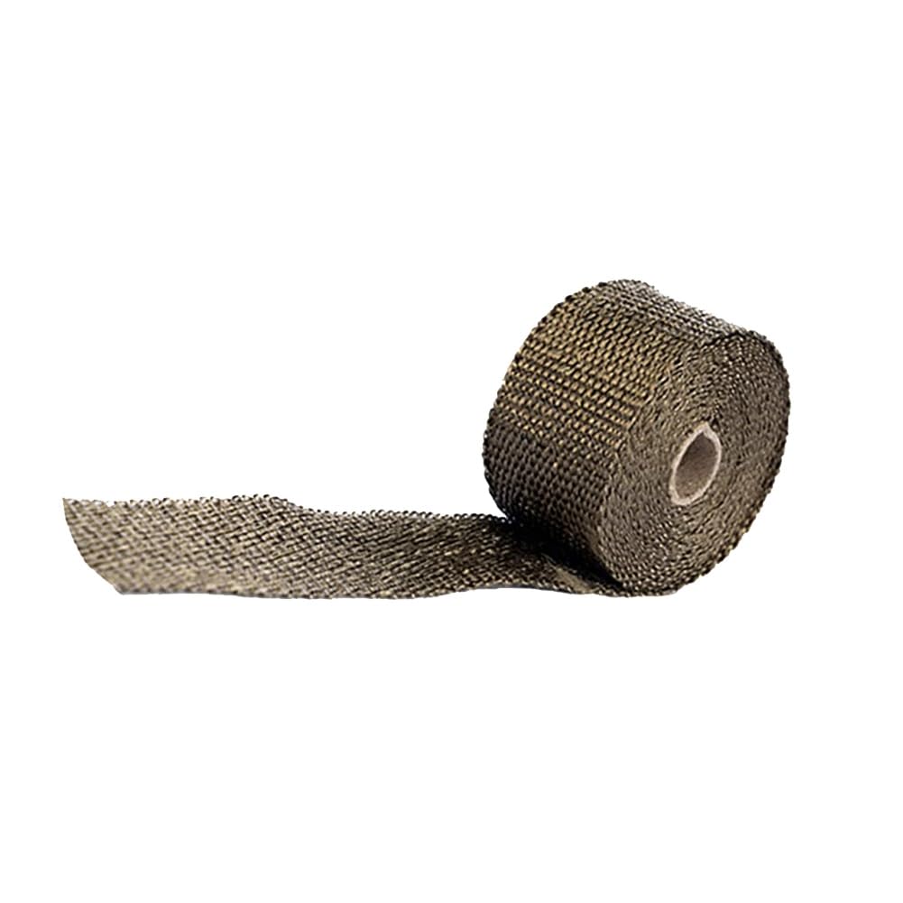 Udsknv[Ksl As Shown Chimney Flue Protector, 5M Fireproof Pipe Wrap, Heat Shield Tape With 2 Clamps, Anti Scalding Stove