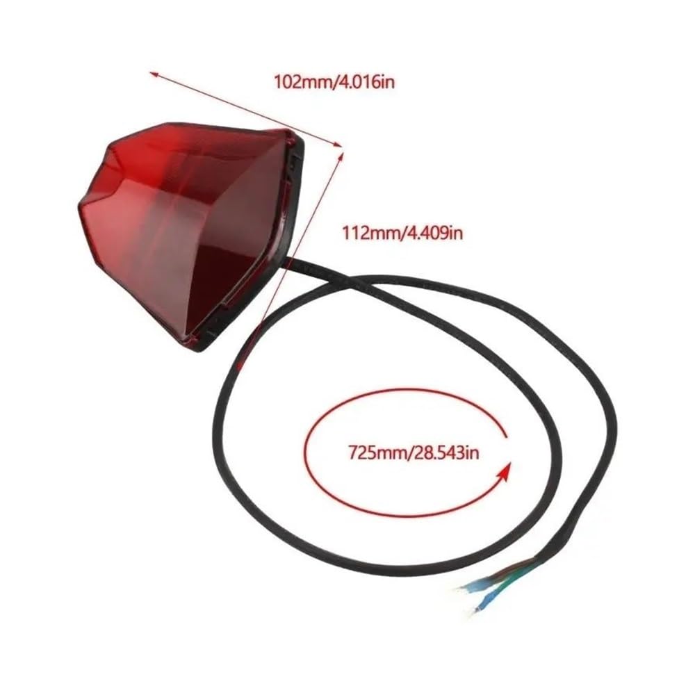 Fanale Posteriore Freno Applicazione: luci di segnalazione per moto, accessori per luce posteriore del freno a LED ad alta luminosità per da cross