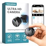 VIDCASTIVE 4K Mini Hidden Camera 2.4G/5G WiFi Wireless Indoor Security Camera for Home/Pet/Travel, AI Human Detection, Night Vision, Long Battery Life, SD & Cloud Storage