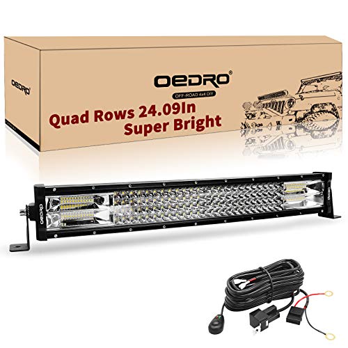 Image of OEDRO 24 Inch LED Light Bar Curved (w /Mounting Bracket) Quad-Row