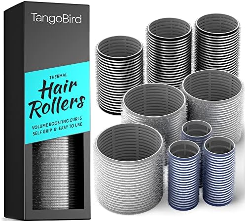 TangoBird Hair Rollers for volume | 9 Pack - 3 Sizes - Thermal Rollers Hair curlers, Hair Roller for Medium Hair & Self Grip large Hair Rollers Hair Curlers for Long Hair, Hair Rollers For Long Hair
