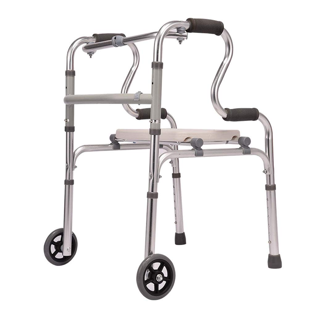 Lega di alluminio spessa Anziani disabili con sgabello da bagno Stampelle Telaio di trazione Sedia a rotelle Sedia per anziani Sgabello Ausilio per la deambulazione a quattro gambe Disabili niu Raddop