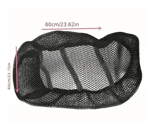 Cubierta de asiento para motocicleta con red transpirable de protección 4