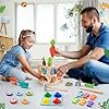 YAOZUP 8 en 1 Juguetes Montessori 1 2 3 4 años, Cubo de Actividades de Madera para Bebés, Cubo Actividades Educativo Juguetes Montessori con la Cosecha de Zanahoria, Juego de Pesca Magnética, etc #1