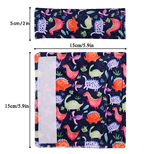 Image of Dinosaur Car Seat Belt Covers for Baby, Toddlers Stroller Seat Strap Covers, Car Seat Straps Shoulder Pads for Girls Boys, Minky Seat Belt Protectors for Car Seats, for Kids Newborn Infants