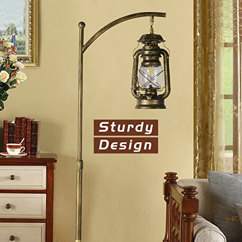 Beaysyty Farmhouse Adjustable Floor Lamps With Tray Lantern Tall Standing Lamp For Bedroom Home Decor For Office Cafe Den Living Room Bedroom, On/Off Foot Switch And Brushed Rustic (Bronze) #TOP6