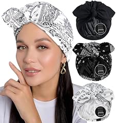 3pcs- Black, Paisley (Black + White)