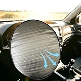 Lenkrad Sonnenschutz Abdeckung,40 cm Thermische Lenkradabdeckung,Auto Lenkradhülle Hitzeschutz Lenkrad,Sonnenblende für Lenkrad für die Meisten Autos,SUV, LKW das Lenkrad vor der Sonn Sommer