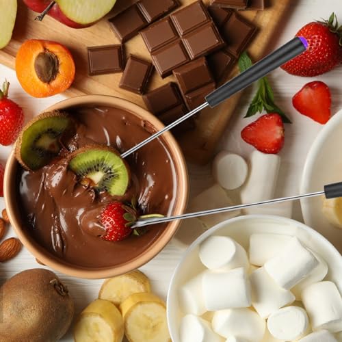 image for Fondue Sticks, Mabor 6Pcs Stainless Steel Fondue Forks Skewers Accesso