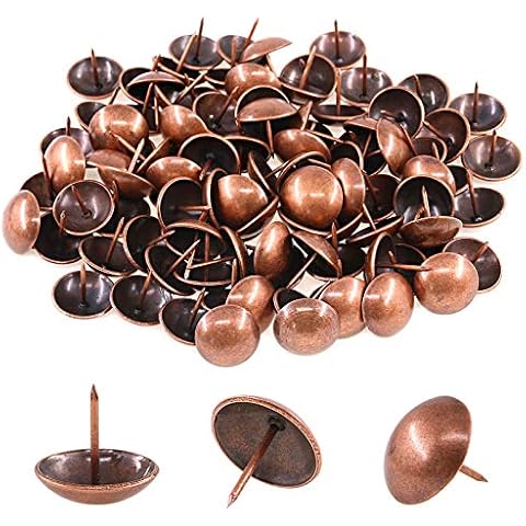 Keadic 100Pcs Antique Upholstery Tacks Assortment Cover