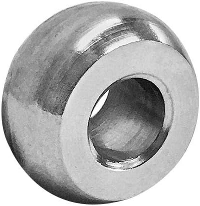 Miniatura 2 de DBM IMPORTS Juego de 10 piezas de ajuste de extremo de estamado de bola llana de 14 "de acero inoxidable 316 para cable terminal de cuerda de