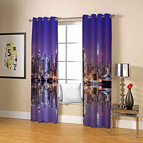 Rideau isolant thermique et phonique violet 200x160 protégeant du bruit - 5