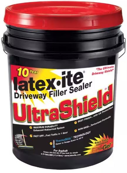 Latex-ITE 4.75 Gal. Ultra Shield Driveway Filler Sealant, Same Day delivery to Your Door, Never Carry Such Heavy Bucket!