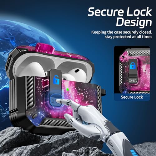 Image of for AirPods Pro 3 Case (2025 New), Secure Lock Cases Cover with Cleaning Kit & Keychain Compatible with Airpods Pro 3rd Generation Case for Men Women, Powerful Drop Protection