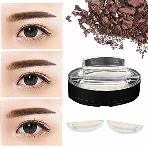 Hot Eyebrow Powder! AMA(TM) Brow Stamp Powder Delicated Natural Perfect Enhancer Straight United Eyebrow (Brown)