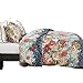 Vaulia Lightweight Microfiber Duvet Cover Sets, Vintage Floral Pattern Design - King Size