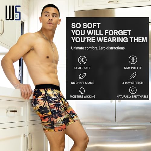 Warriors & Scholars Chafe Safe Pouch Modal Boxer Briefs For Men, Ultra Soft, Moisture-Wicking, Buldge Enhancing Underwear3