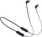 JBL Tune 125 - Écouteurs intra-auriculaires sans fil Bluetooth avec microphone / télécommande à 3 boutons et câble plat - Noir