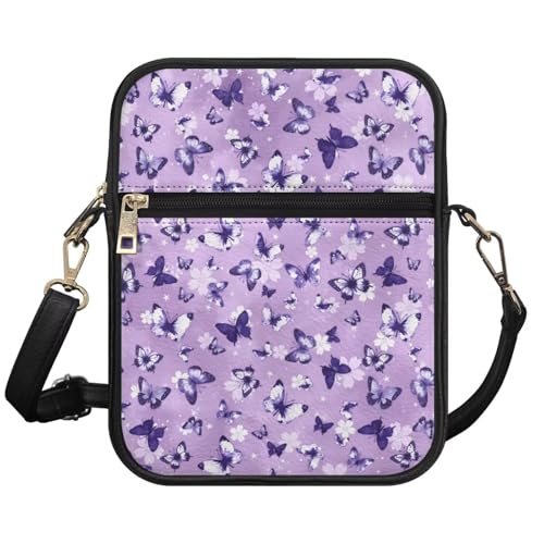 Leather Messenger Bag for Women Men Crossbody Bag Shoulder Bag Sling Travel Bag with Zipper Adjustable Strap