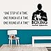 CHTHREEC Inspirujący tekst boks motto naklejka ścienna dom siłownia sport naklejka winylowa sypialnia klub bokserski tapeta dekoracyjna plakat 55 cm x 113 cm)