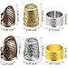 6 Piezas Dedal de Costura Protector, Protector de Dedos para Coser Metal,...