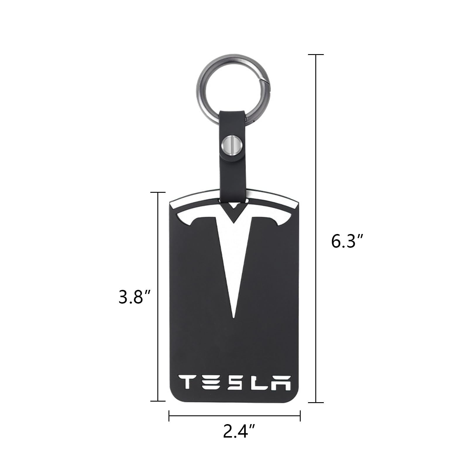 LUXOPALOPI Key Card Holder for Tesla, Silicone Key Protector Compatible with Tesla Model Y/3, Model S/X, Tesla Key Protector Cover Accessories Key Chain — view 3