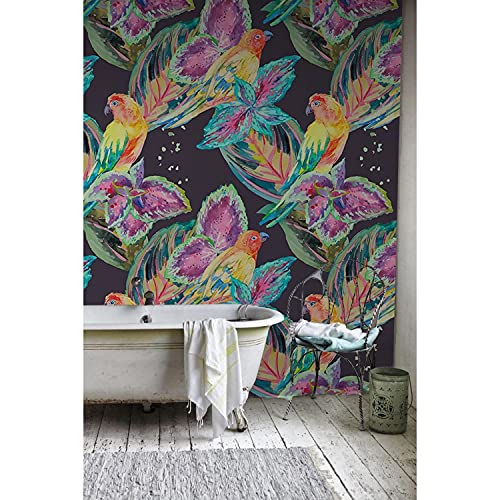 Papier peint oiseaux violet de qualité supérieure avec impression latex durable - 2
