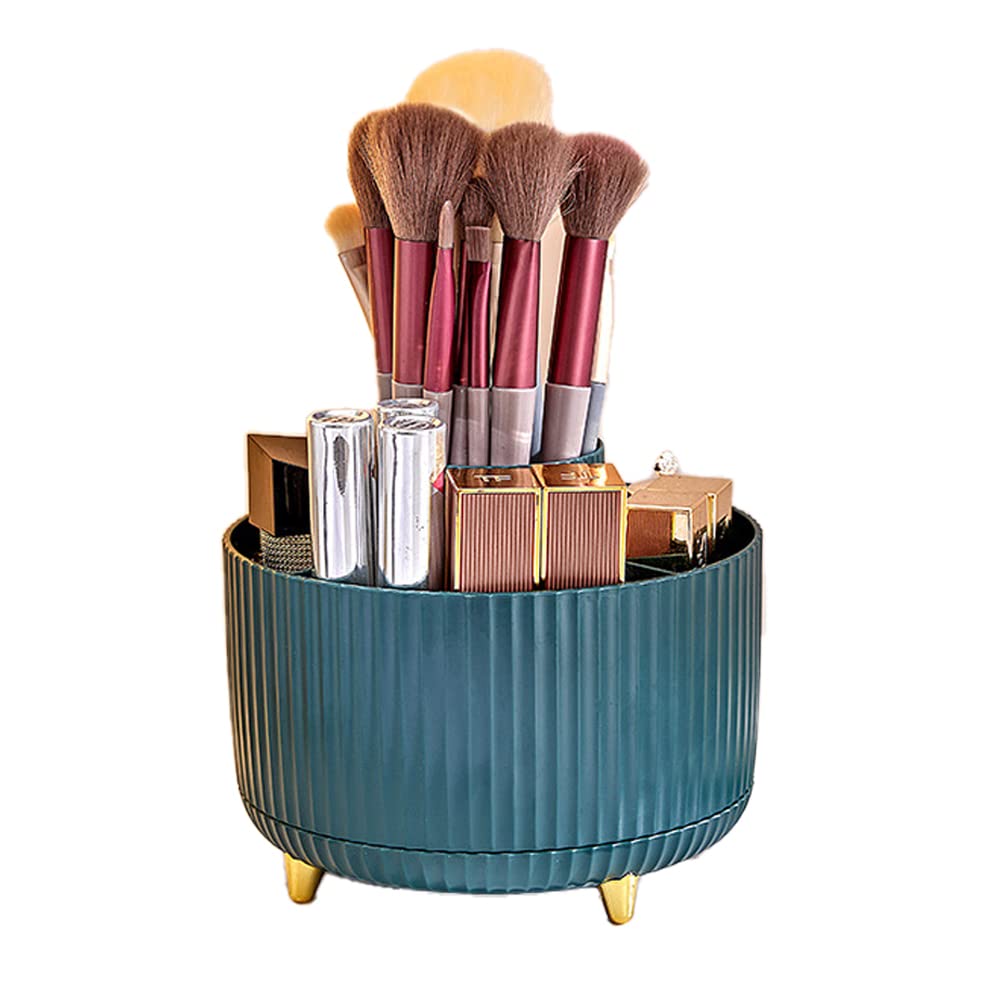 Pencil Pen Holder for Desk, 5 Slots 360Degree Rotating Pencil Pen Organizers for Desk, Desktop Storage Stationery Supplies Organizer, Cute Pencil Cup Pot for Office, School, Home, Art Supply (Green) - Image 3