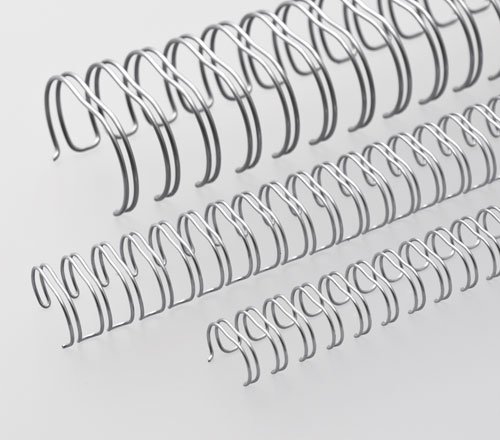 50 RENZ Drahtbinderücken 14.3 mm, bis max. ca. 120 Blatt, silber blank(metall)