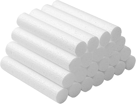 Crafjie 22-Pack 1x 6in Foam Cylinders Foam Rods for DIY Craft and Art White | Polystyrene Foam Cylinders for Decor,Modeling,Craft Supplies,DIY Home Craft Project,Christmas Decorations,Holiday Decorations