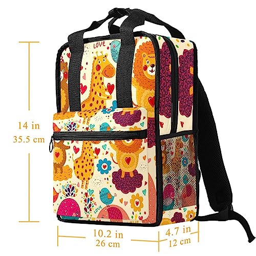 Sac à dos garçons et filles éléphant lion multicolore 35cm - 5