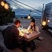 Shatterproof LED String Lights, Waterproof, Warm White 2200K, 70LM, E26 Base - 15 Pack