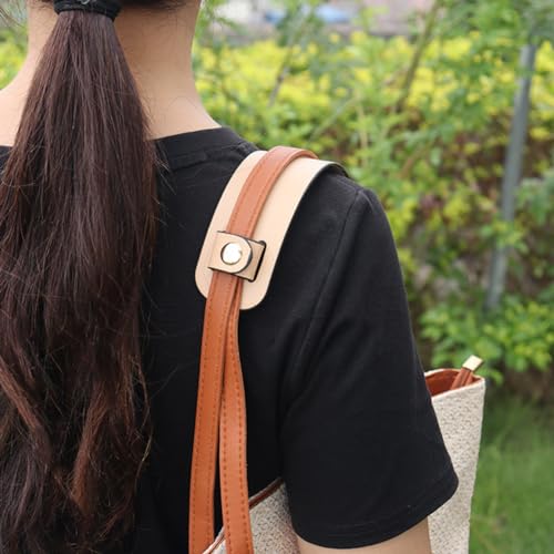 Image of Anti-Skid Bag Shoulder Strap Pad 2 Pcs Leather Shoulder Strap Handle Wrap Cover Comfortable for Tote Crossbody