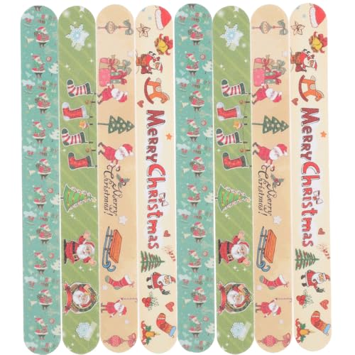 Healvian 12 Pezzi Lima Per Unghie Professionale Natalizie Lime Per Unghie Natalizia Tavole Smerigliate a Doppia Natalizi Lime a Tema Natalizio Per Manicure Pedicure E Lucidatura Donna