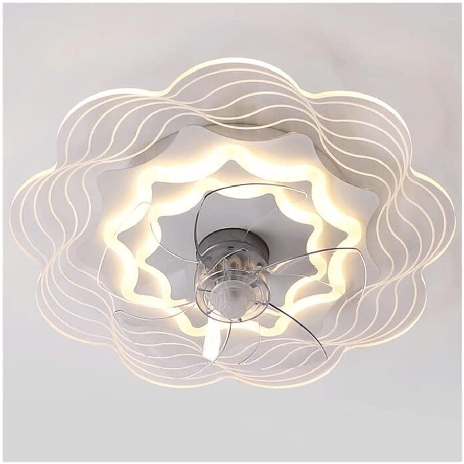 Ventilateur de plafond rond avec lumière et télécommande pour petite chambre