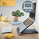 Leitz Höhenverstellbarer Laptopständer, Kompakte Laptop-Erhöhung mit 4 Höhen für 13“-15“ Notebooks, 80% recycelter Kunststoff & 100% recyclebar, IGR-zertifiziert, Ergo Cosy Serie, Dunkelgrau, 64260089