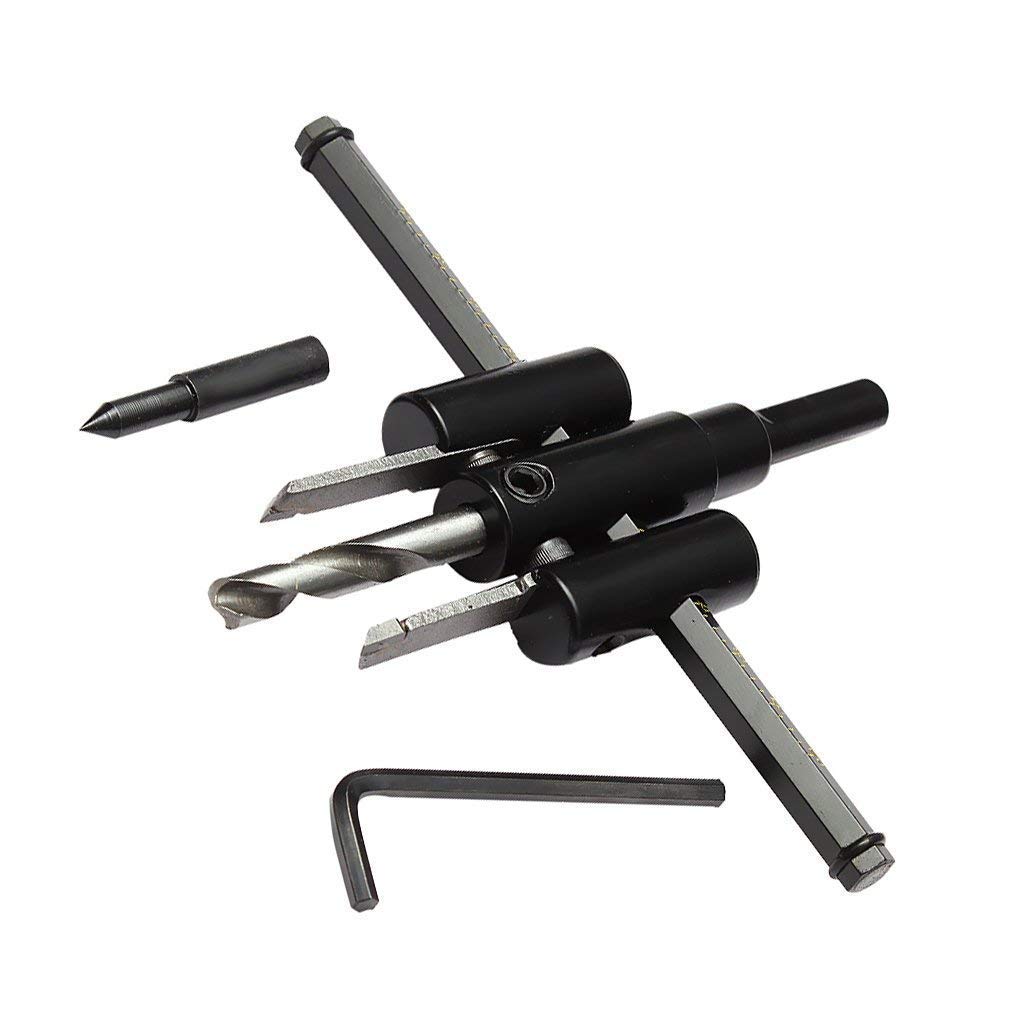 SHB CTE060 Flaxseed Adjustable Circle Cutter Drill Bit Kit – Metal and Wood Twist Hole Cutting Tool for DIY Woodworking, Adjustable 30-120mm Size Range (B08WRCH6TF) Amazon Price History, Amazon Price Tracker