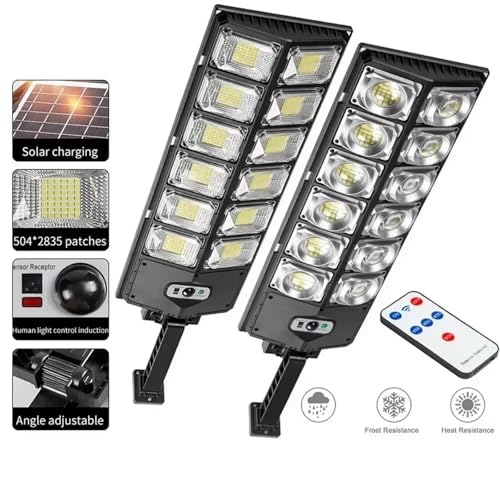 Luces LED solares para exteriores W789A-6 con sensor movimiento pared jardín 3