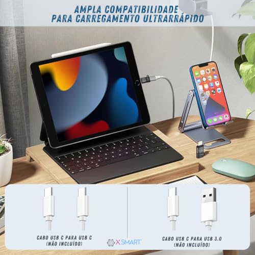 adaptador OTG USB C para Lightning suporta audio,lapelas para iphone 14/13/12/11/iPad, Leitor de car