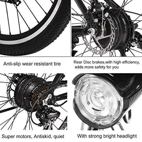 kemanner 26 inch electric mountain bike 21 speed 36v 8a lithium battery electric bicycle for adult