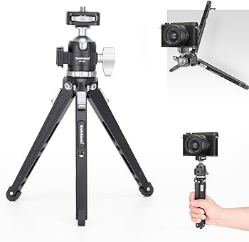 アルミ製三脚 コンパクト 自由雲台付き コンパクト アルミ製カメラ三脚 自由雲台付き