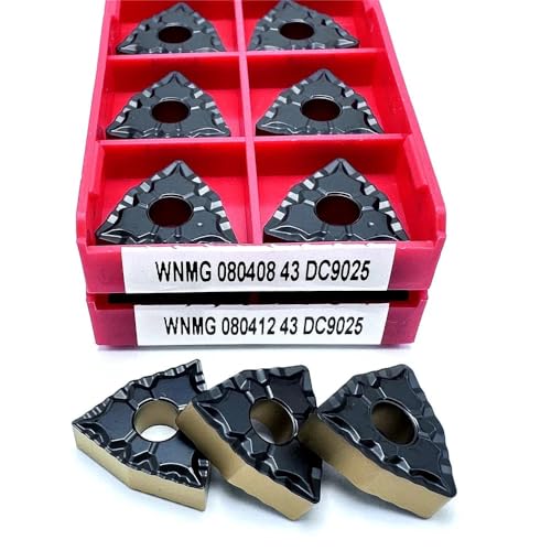 10 piezas WNMG080404 WNMG080408 Insertos Carburo CNC Torneado miniatura 4