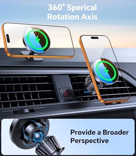 Image of Kaistyle for MagSafe Car Mount Charger【Stronger Magnets】Magnetic Wireless Car Charger with Dashboard Pad Mounting Phone Holders for Your Car Accessories for Women Men Car Mount for iPhone 17 16 15 14