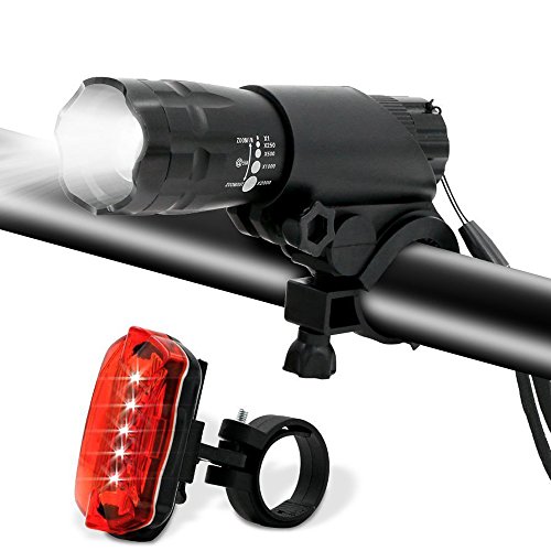 Flipcase Bicycle Light,LED Bike Lights,Bike Light Set [Front Light] and [Tail Light], [Water Resistant] Bike Flashlight for Cycling,Camping,Outdoor Sports