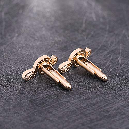 Mancuernillas para hombre KnBoB con nota musical y circonia cúbica miniatura 3